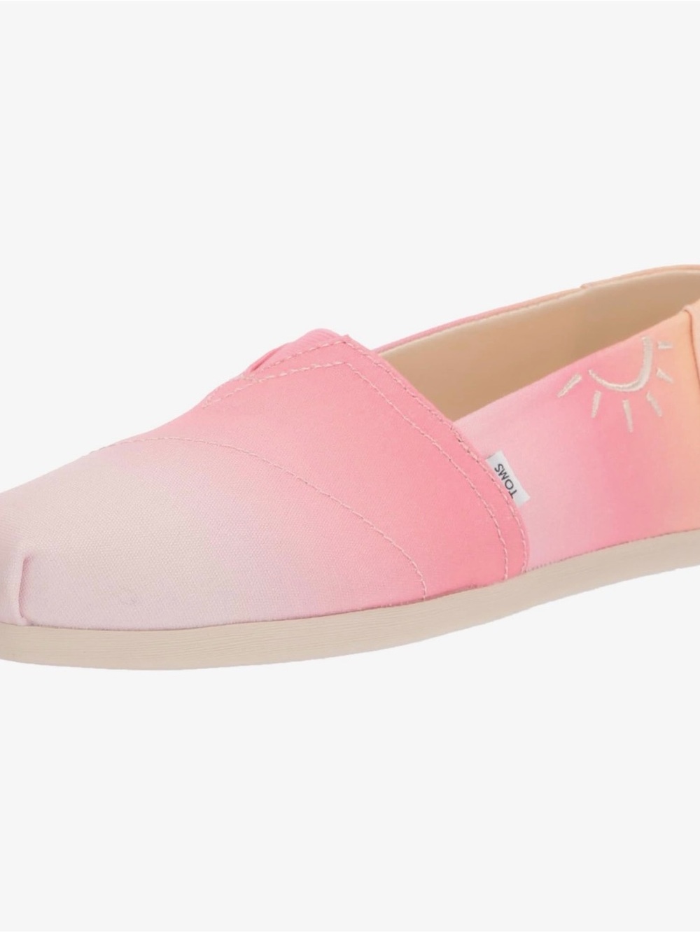 Toms Women's Pink Ombre Canvas Slip-On Flats